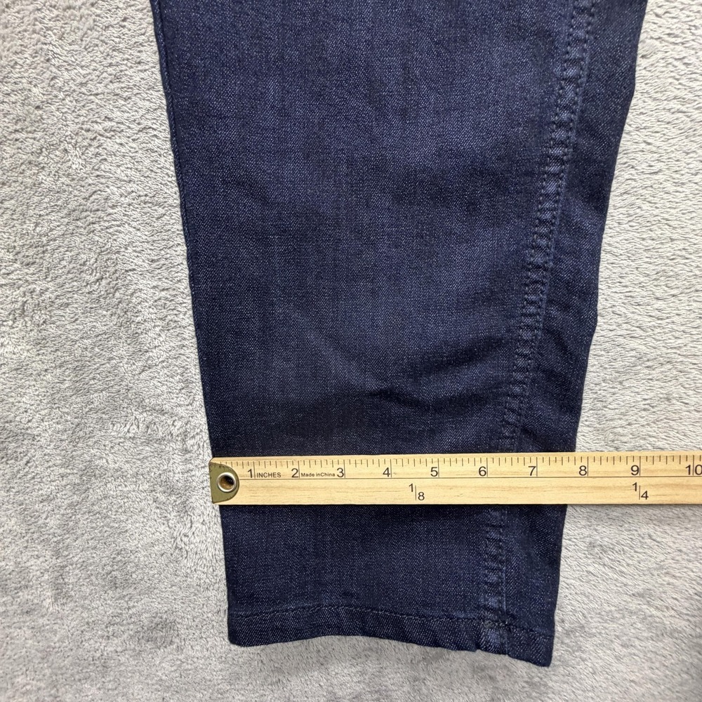 5.11 Jeans Mens 40x30 Blue Slim Tapered Dark Wash Denim Zip Pockets Logo Tab - Picture 2 of 7